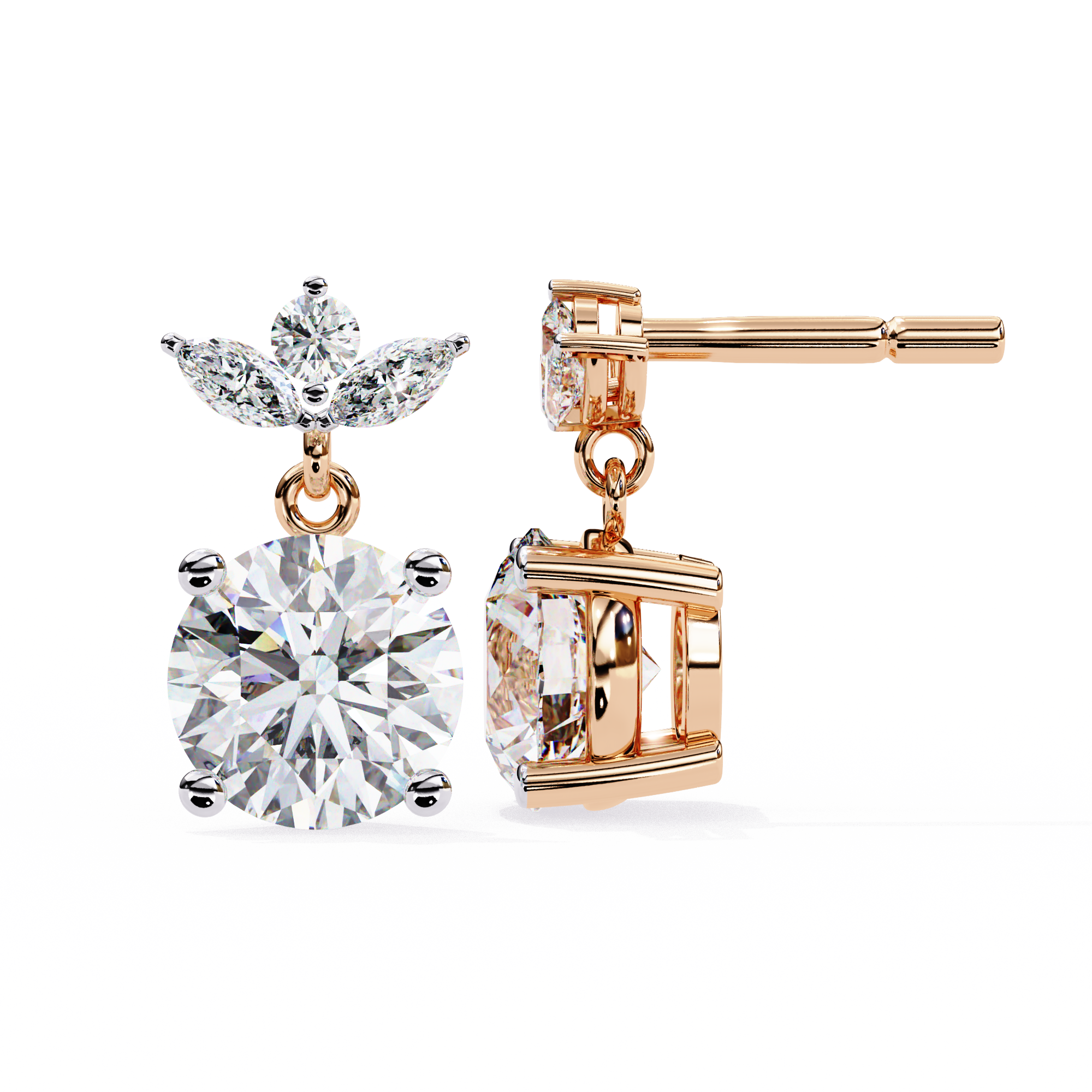 Trinity Solitaire Earring