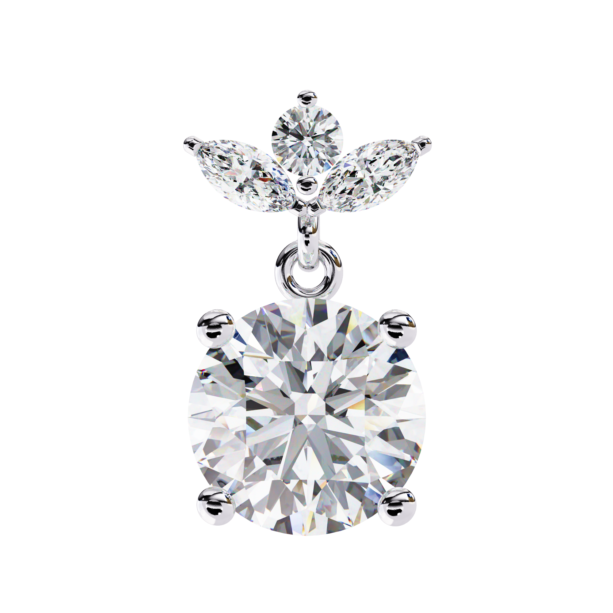 Trinity Solitaire Earring