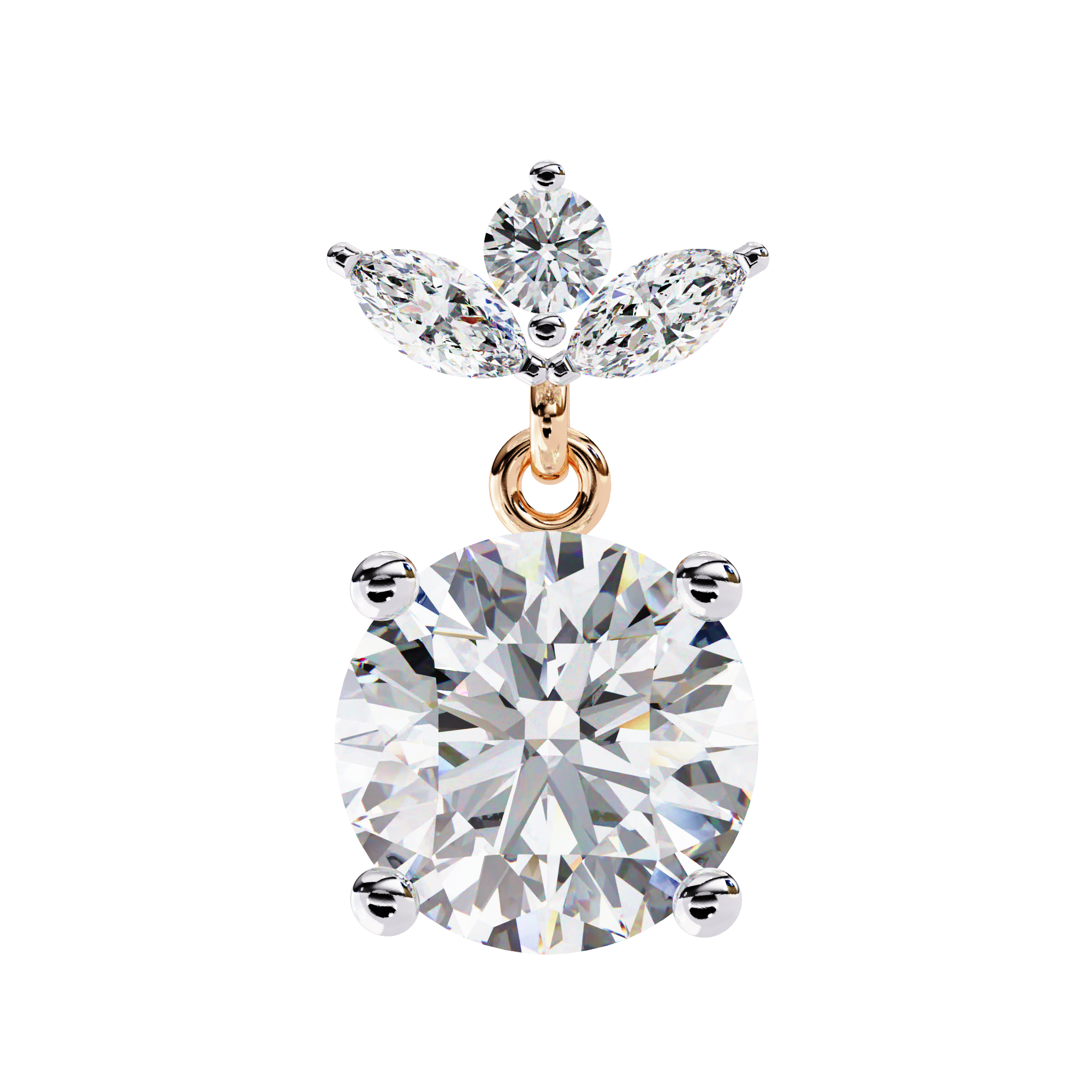 Trinity Solitaire Earring