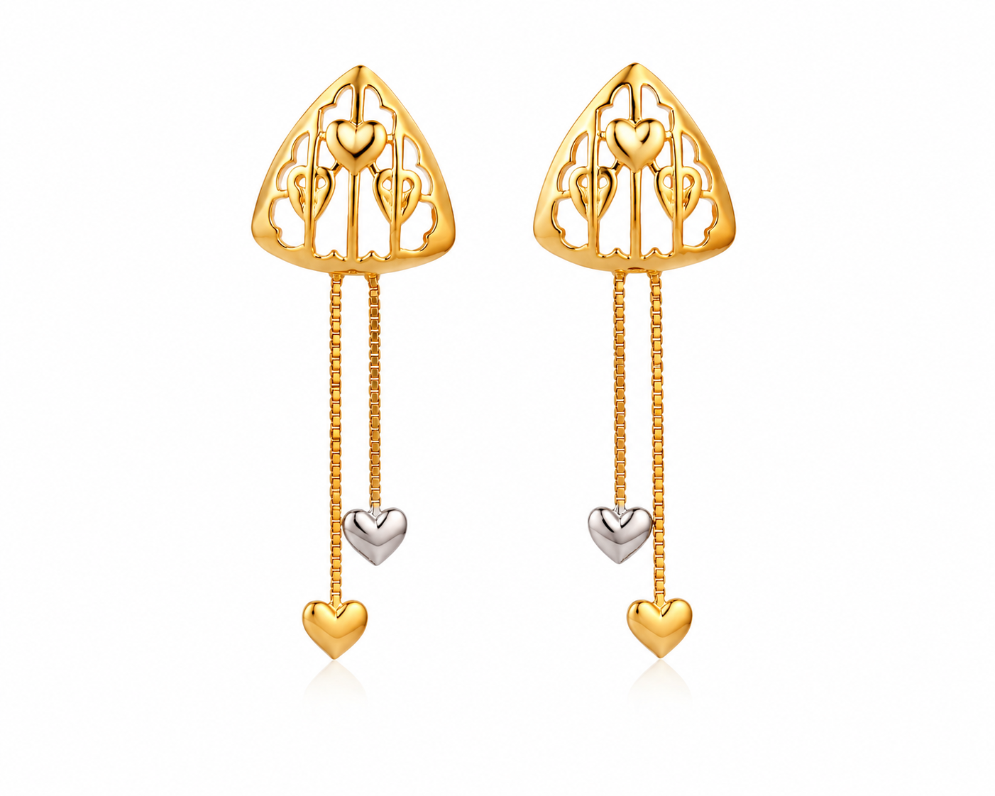 Heart Cascade Earrings