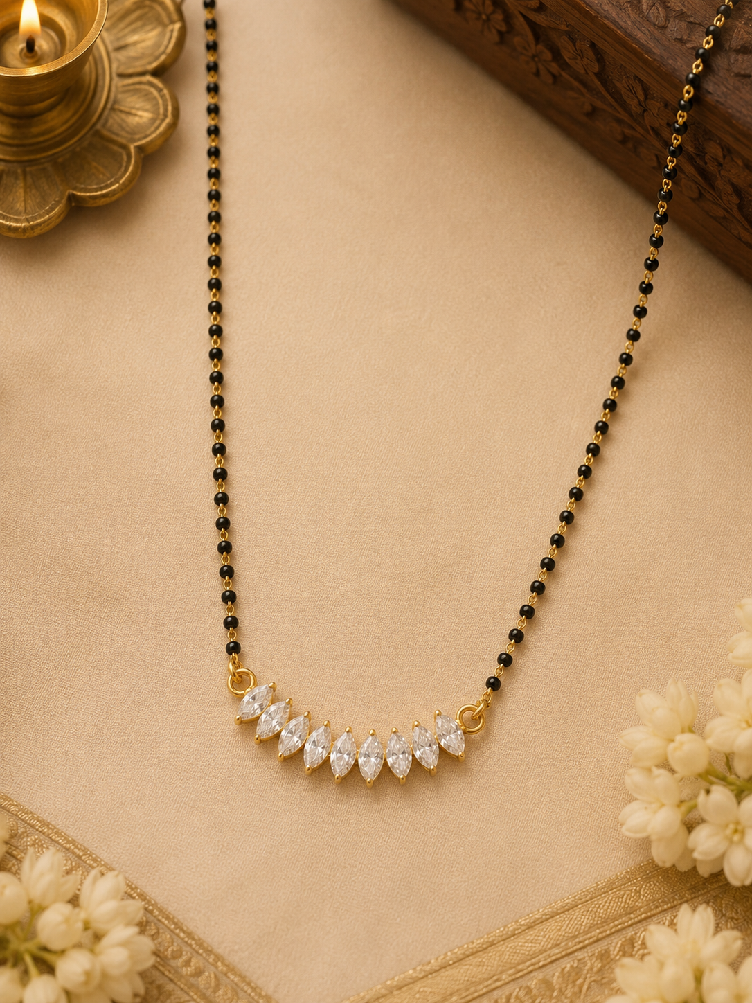 Marquise Diamond Mangalsutra