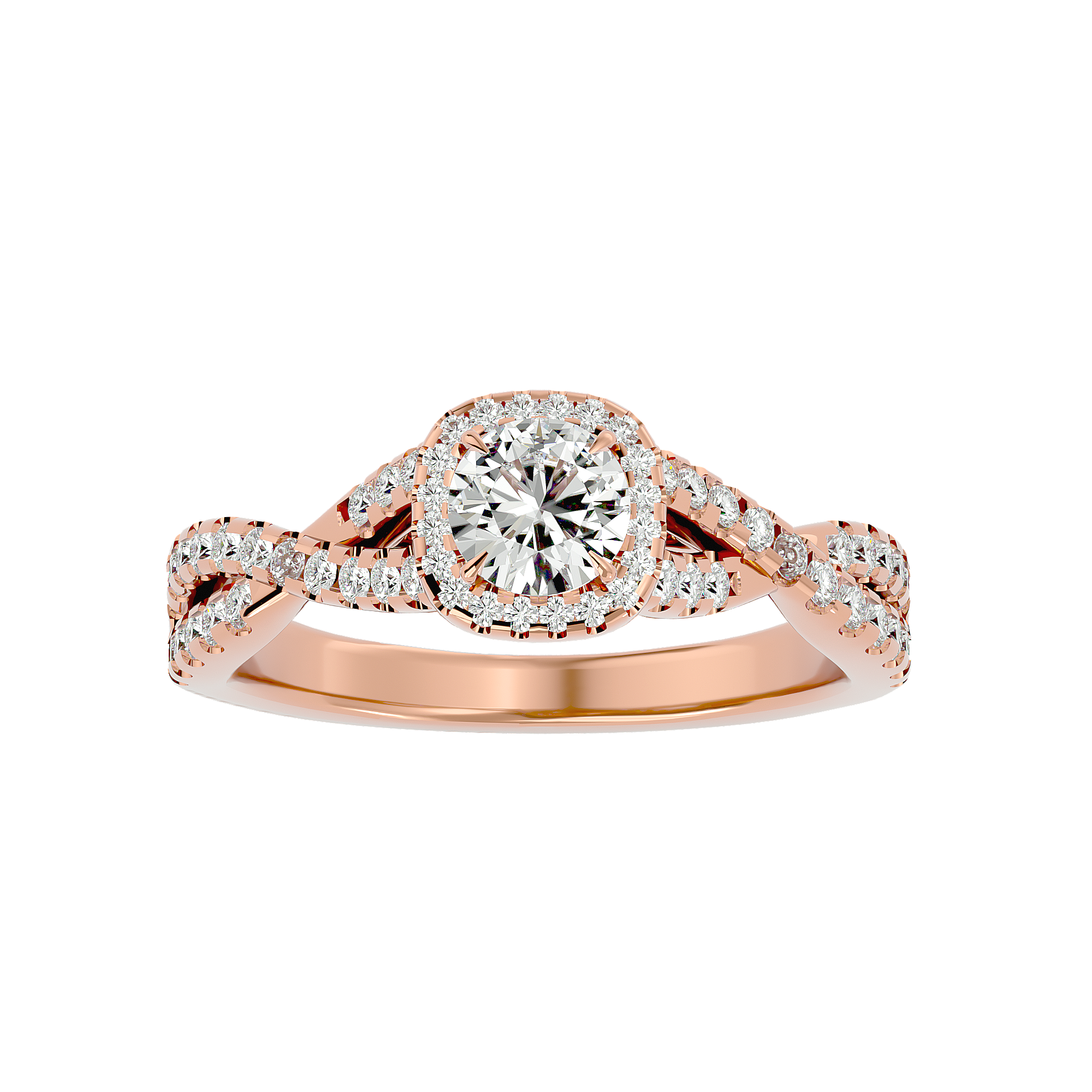 Gwyneth Solitaire Halo Ring
