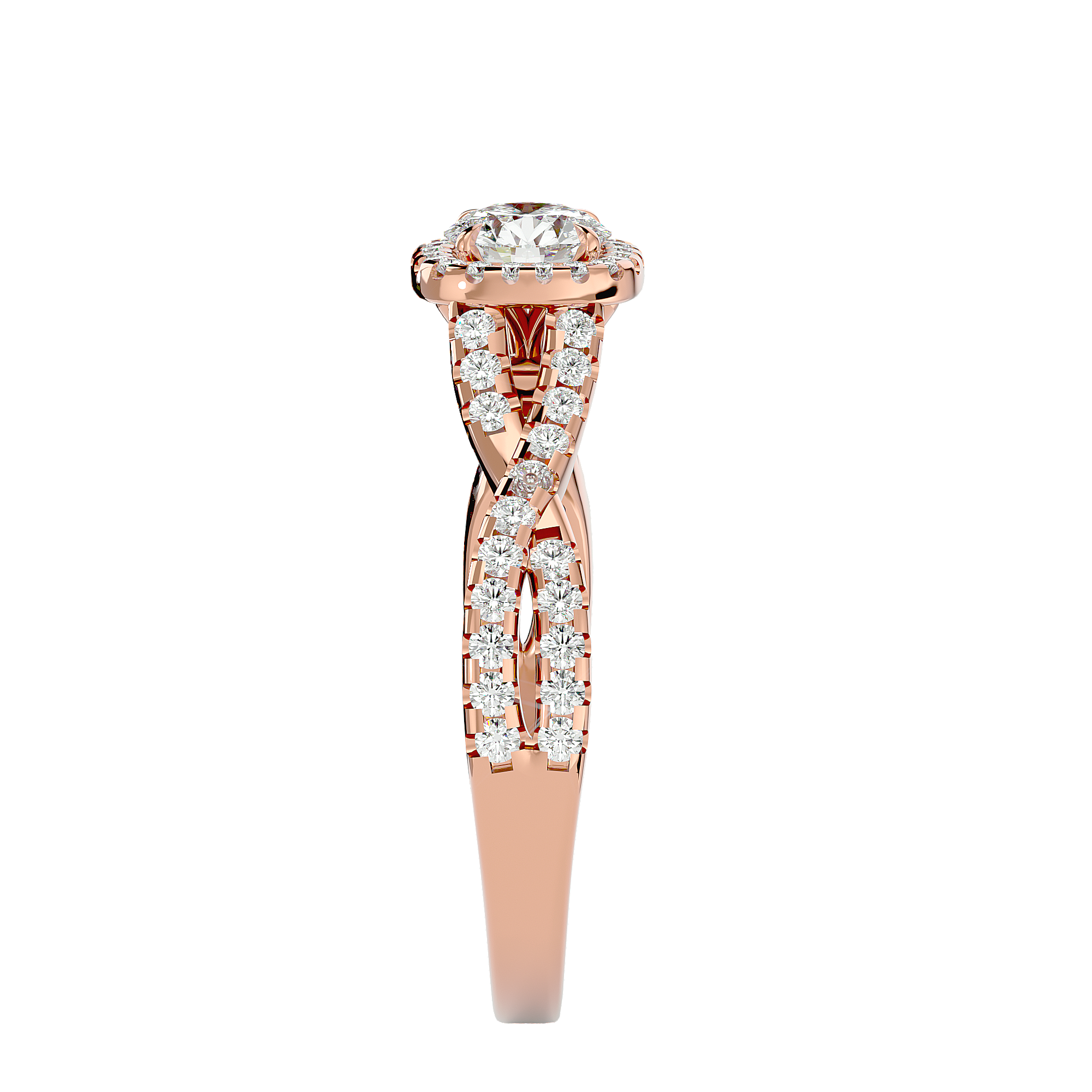 Gwyneth Solitaire Halo Ring