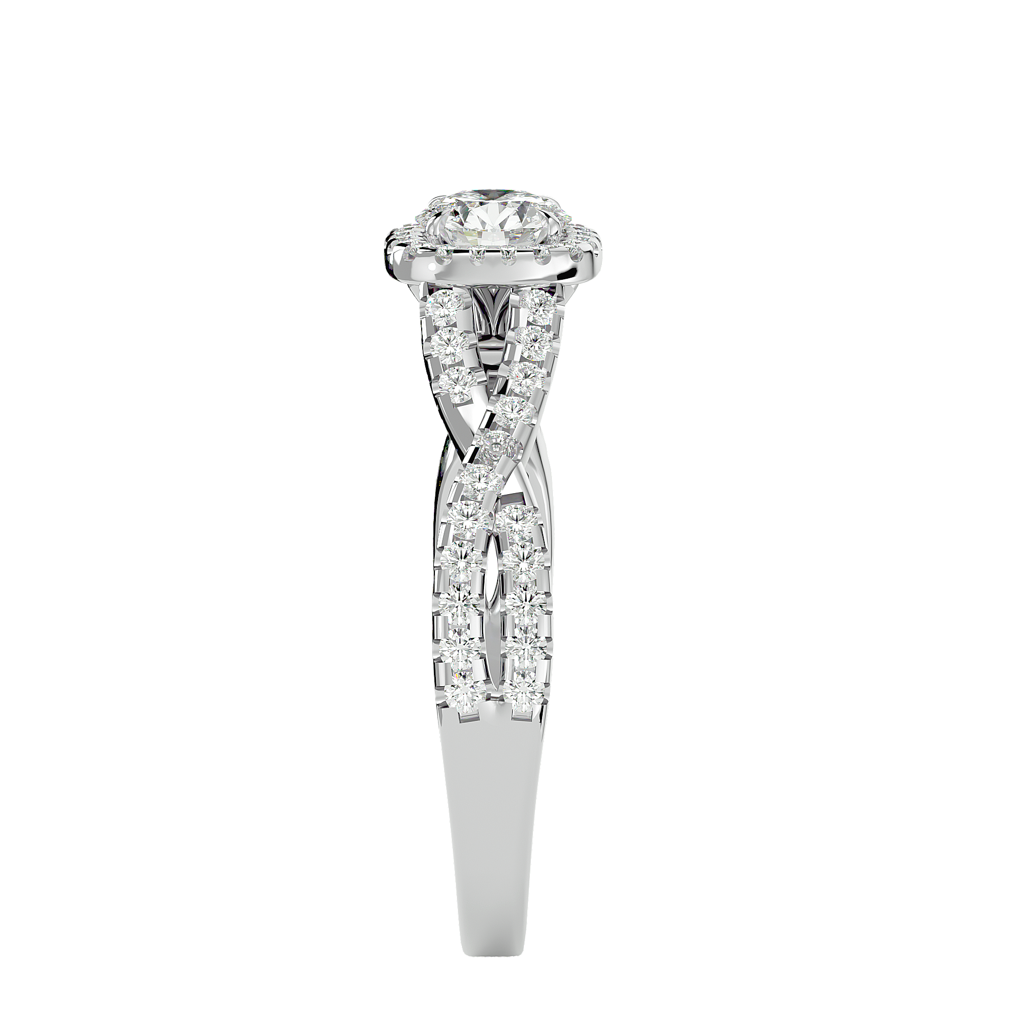 Gwyneth Solitaire Halo Ring