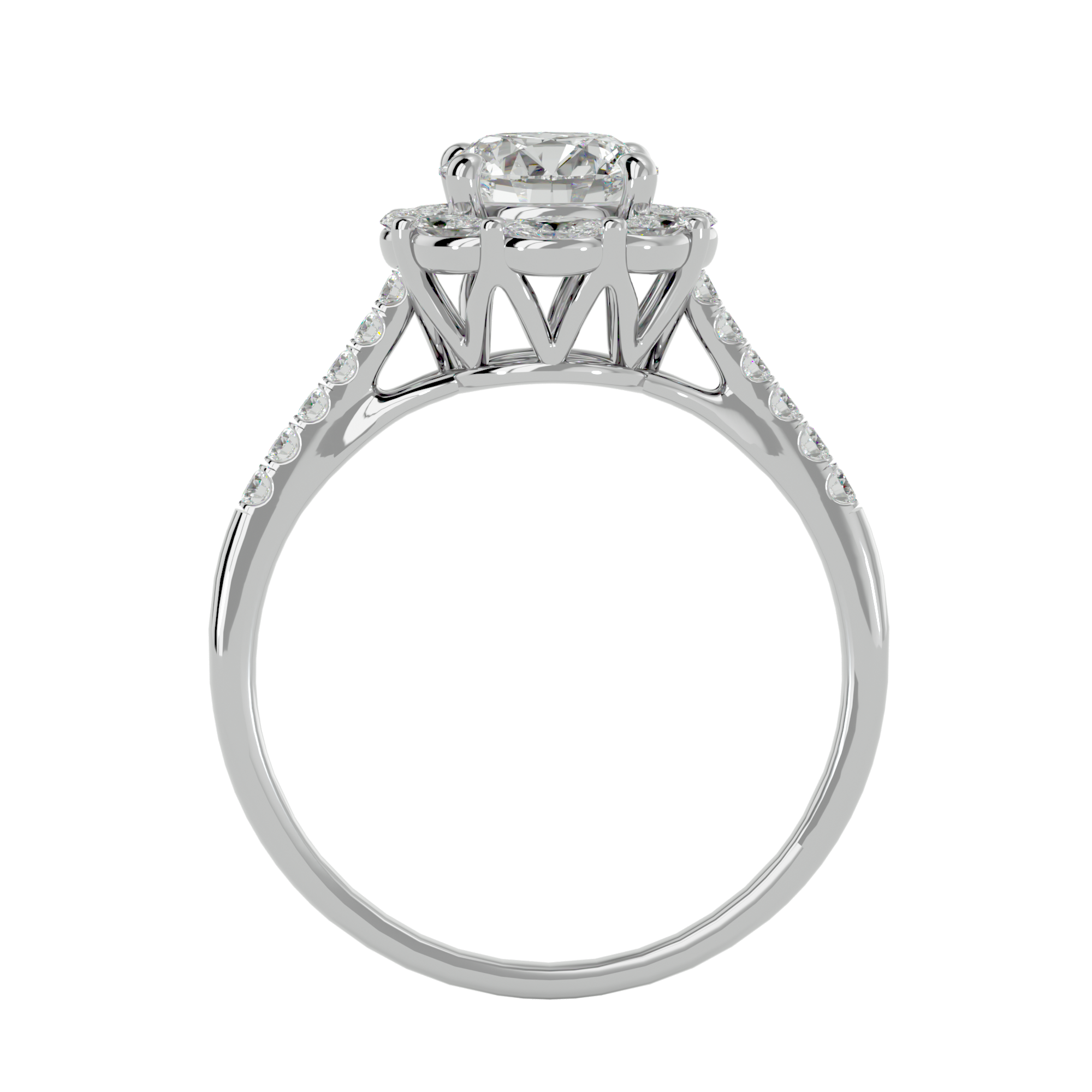 Josephine Solitaire Halo Ring